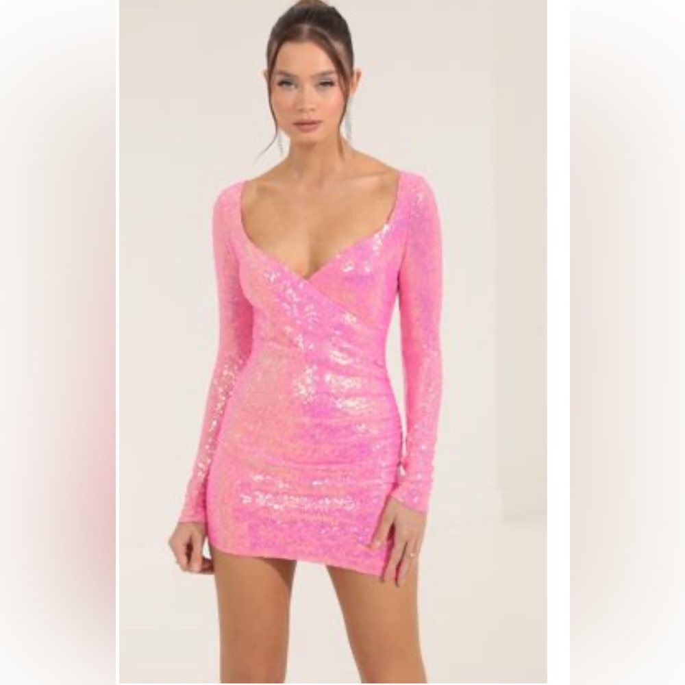 Pink Lucy in the Sky homecoming dress NWOT